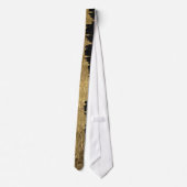 Faux Gold en Black Sterrennacht, penseelstreken Stropdas (Achterkant)