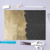 Faux Gold en Black Sterrennacht, penseelstreken Tissuepapier (Craft)