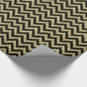 Faux Gold en Glitter Chevron Geometric Pattern Cadeaupapier (Hoek)