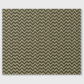 Faux Gold en Glitter Chevron Geometric Pattern Cadeaupapier (Vlak)