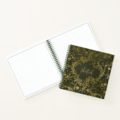 Faux Gold en green gothic Sketchbook Notitieboek (Binnen)