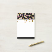 FAUX Gold en Pink Glitter Stippen (plat bedrukt) Post-it® Notes (Op bureau)