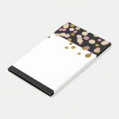 FAUX Gold en Pink Glitter Stippen (plat bedrukt) Post-it® Notes (Schuin)