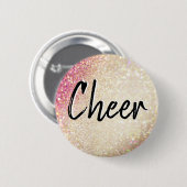 Faux Gold en Roze Glitter Ronde Button 5,7 Cm (Voorkant /achterkant)