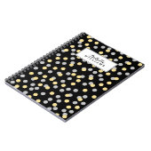 Faux Gold en Silver Confetti Pattern Notitieboek (Linkerzijde)