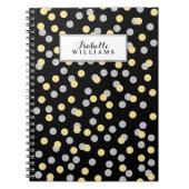 Faux Gold en Silver Confetti Pattern Notitieboek (Voorkant)