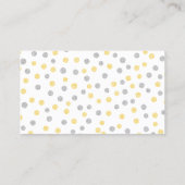 Faux Gold en Silver Glitter Confetti Stippen Visitekaartje (Achterkant)