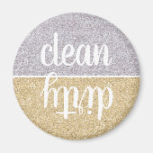Faux Gold en Silver Glitter Vaatwasser Magnet (Voorkant)