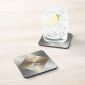 Faux Gold en Silver Metallic met een schaalverdeli Bier Onderzetter (Rechterzijde)