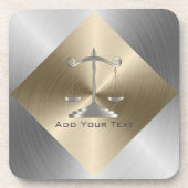 Faux Gold en Silver Metallic met een schaalverdeli Bier Onderzetter (Voorkant)