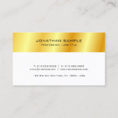 Faux Gold en White Afspraak Herinnering Sjabloon Afsprakenkaartje (Achterkant)