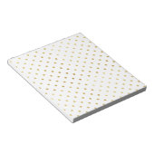 Faux Gold en White Polka Dots Notitieblok (Schuin)