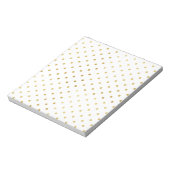 Faux Gold en White Polka Dots Notitieblok (Linkerzijde)