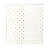 Faux Gold en White Polka Dots Notitieblok (Voorkant)