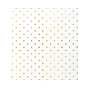 Faux Gold en White Polka Dots Notitieblok