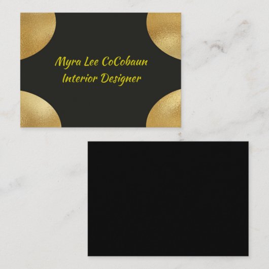 Faux Gold en zwart Visitekaartje (Voorkant / Achterkant)