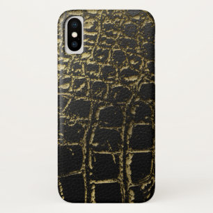 Faux Gold en zwarte krokodil/slangenhuid Case-Mate iPhone Case