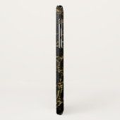 Faux Gold en zwarte krokodil/slangenhuid Case-Mate iPhone Case (Achterkant/links)