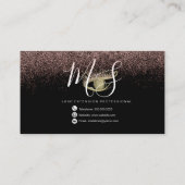 Faux Gold Eyelashes Salon Black Visitekaartje (Achterkant)