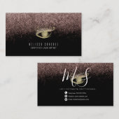 Faux Gold Eyelashes Salon Black Visitekaartje (Voorkant / Achterkant)