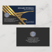 Faux Gold Falcon Eagle Wings Startup Courier Visitekaartje (Voorkant / Achterkant)