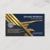 Faux Gold Falcon Eagle Wings Startup Courier Visitekaartje (Voorkant)