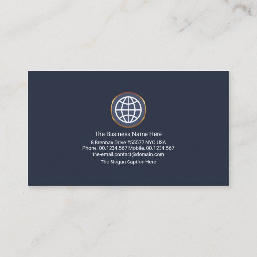 Faux Gold Falcon Wing Span CEO Founder Visitekaartje (Achterkant)