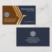 Faux Gold Falcon Wing Span CEO Founder Visitekaartje (Voorkant / Achterkant)