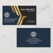 Faux Gold Falcon Wings CEO Founder Visitekaartje (Voorkant / Achterkant)