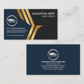 Faux Gold Falcon Wings Vrachtwagenlogistiek Visitekaartje (Voorkant / Achterkant)