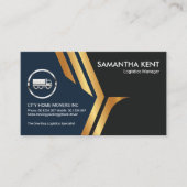 Faux Gold Falcon Wings Vrachtwagenlogistiek Visitekaartje (Voorkant)