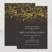 Faux Gold Falling verlaat Rustieke Uitnodiging Her (Voorkant / Achterkant)