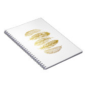 Faux Gold Feather Tribal Print Notebook Notitieboek (Rechterzijde)
