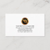 Faux Gold Financial Numbers Wave Visitekaartje (Achterkant)