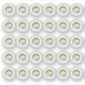 Faux Gold Fish Wedding Place Cards Meal Choice Sticker (Voorkant)