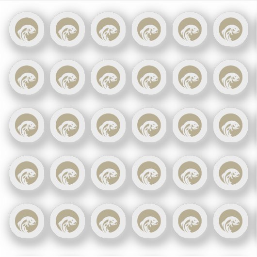 Faux Gold Fish Wedding Place Cards Meal Choice Sticker (Voorkant)