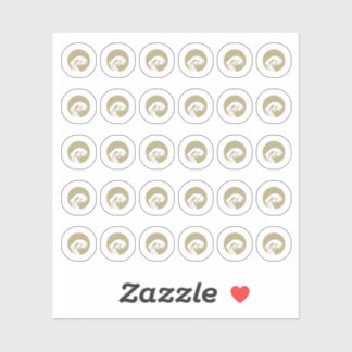 Faux Gold Fish Wedding Place Cards Meal Choice Sticker