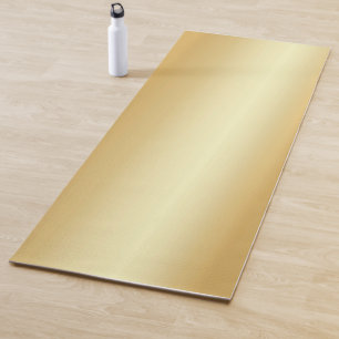 Faux Gold Fitness Modern Elegant Trendy Sjabloon Yogamat