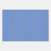 Faux Gold FleurDeLis op blauw Inpakpapier Vel (Voorkant)