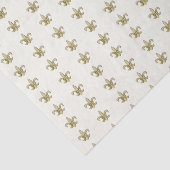 Faux Gold FleurDeLis op Ivoorkust Tissuepapier (Detail)