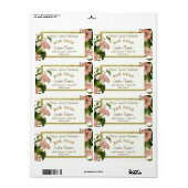 Faux Gold Floral Label for Handmade Soap (Full Sheet)