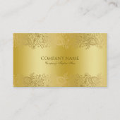 Faux Gold floral paisley lace Visitekaartje (Voorkant)