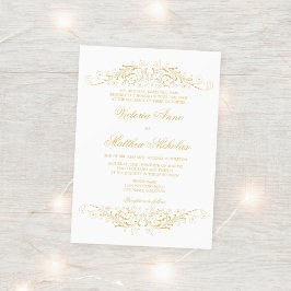 Faux Gold Flourish en Damask Kaart