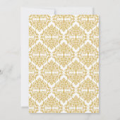 Faux Gold Flourish en Damask Kaart (Achterkant)