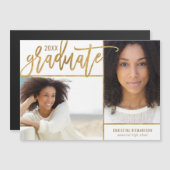 Faux Gold Foil 2 Aankondiging van het Afstuderen F (Voorkant / Achterkant)