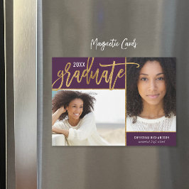 Faux Gold Foil 2 Aankondiging van het Afstuderen F