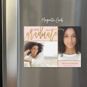 Faux Gold Foil 2 Aankondiging van het Afstuderen F