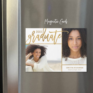 Faux Gold Foil 2 Aankondiging van het Afstuderen F