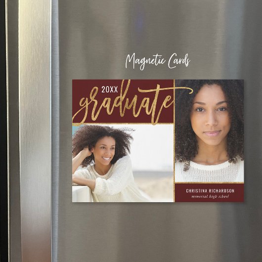 Faux Gold Foil 2 Aankondiging van het Afstuderen F