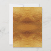 Faux Gold Foil 50e bruiloft Jubileum uitnodiging (Achterkant)